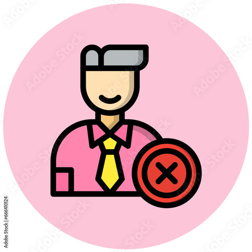 Reject Vector Icon Design Illustration