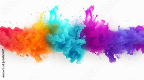 colorful rainbow Holi paint color powder explosion with bright colors isolated © Areesha