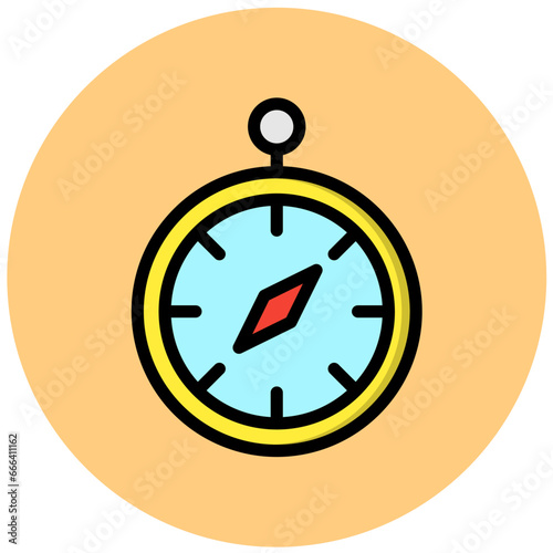 Chronometer Vector Icon Design Illustration