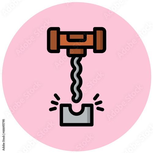 Corkscrew Vector Icon Design Illustration