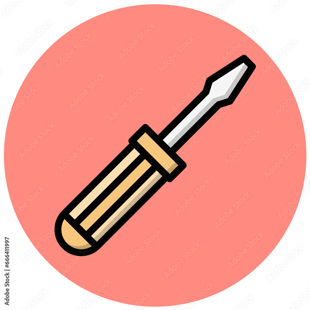 Screwdriver Vector Icon Design Illustration Screwdriver Vector Icon Design Illustration