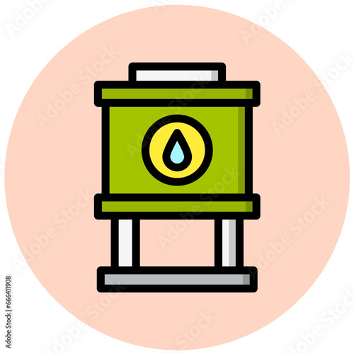 Water Tank Vector Icon Design Illustration