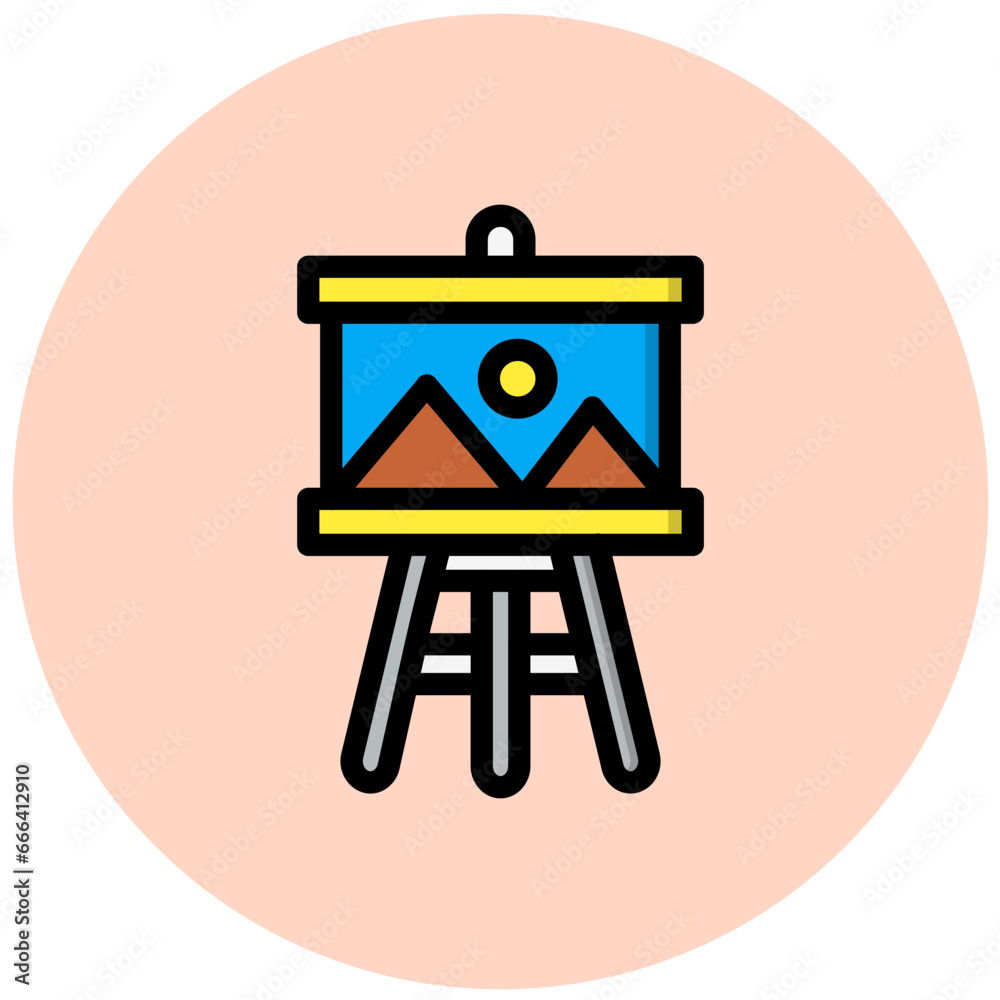 Painting Board Vector Icon Design Illustration Painting Board Vector Icon Design Illustration