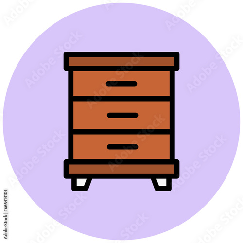 Cabinet Vector Icon Design Illustration