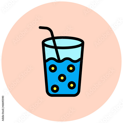 Drinking Water Vector Icon Design Illustration