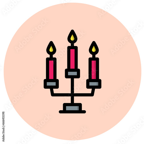 Candles Vector Icon Design Illustration
