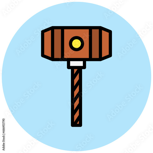 Hammer Vector Icon Design Illustration