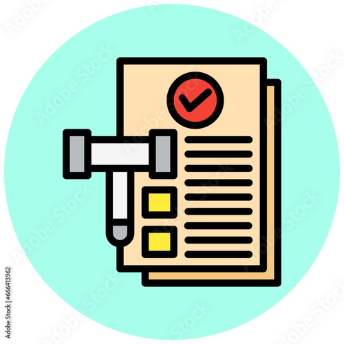Legal Documents Vector Icon Design Illustration