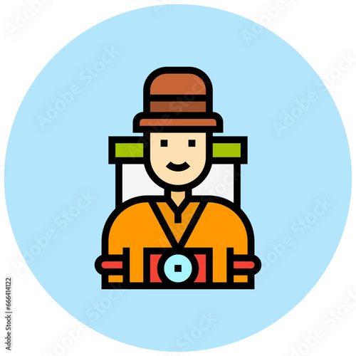 Tourist Vector Icon Design Illustration