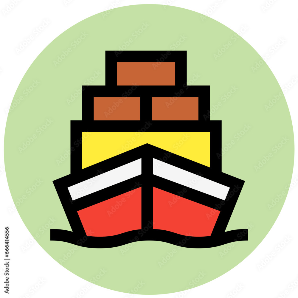 Loading Boat Vector Icon Design Illustration Loading Boat Vector Icon Design Illustration
