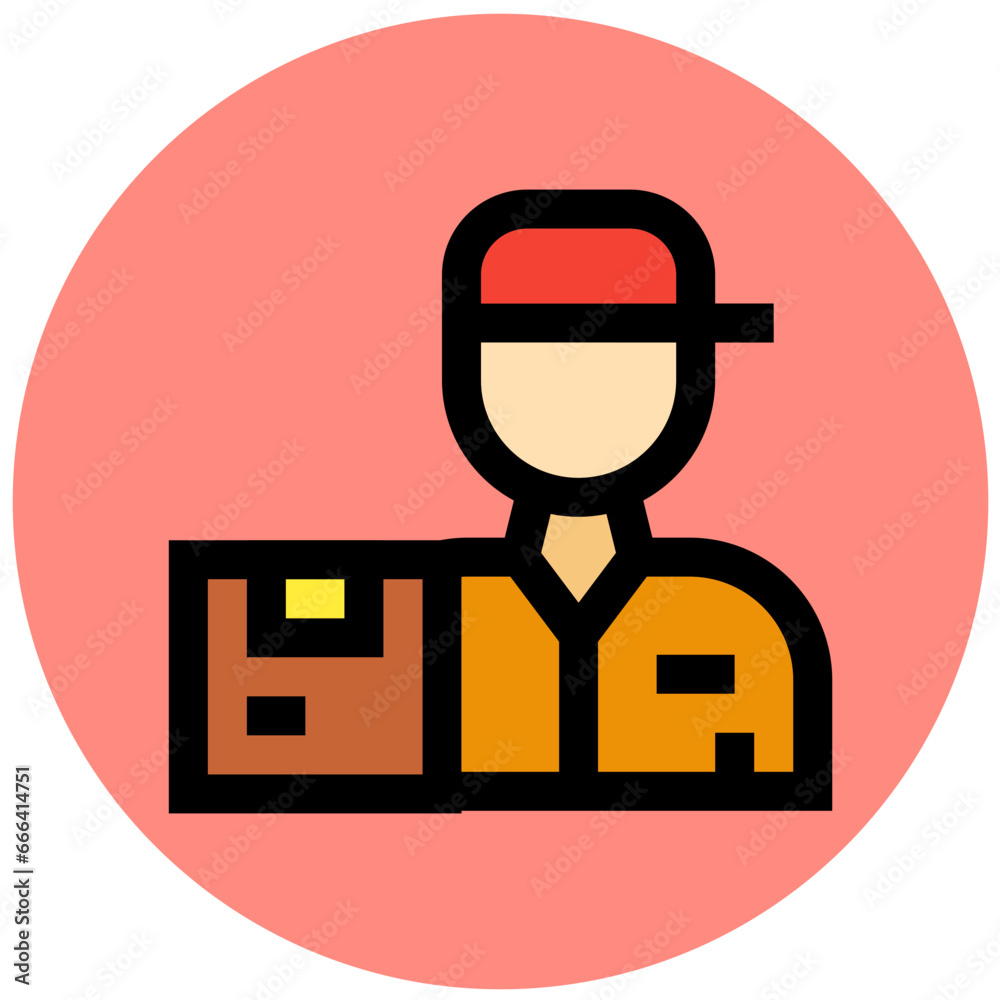 Delivery Man Vector Icon Design Illustration Delivery Man Vector Icon Design Illustration