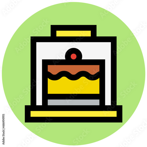 Cake Dome Vector Icon Design Illustration