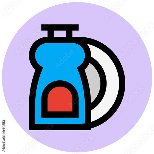 Dish washing Vector Icon Design Illustration