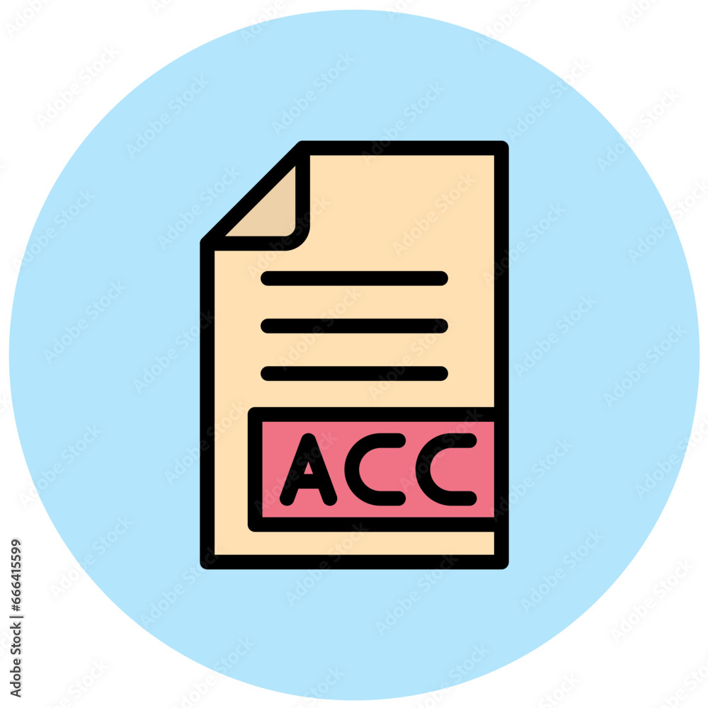 AAC Vector Icon Design Illustration AAC Vector Icon Design Illustration