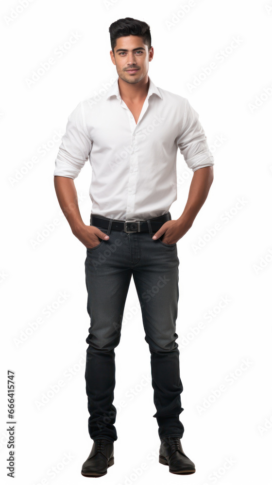 Fototapeta premium isolated portrait in studio 