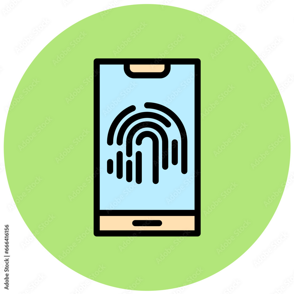 Fingerprint Vector Icon Design Illustration Fingerprint Vector Icon Design Illustration
