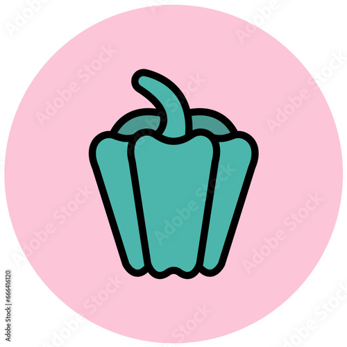 Capsicum Vector Icon Design Illustration