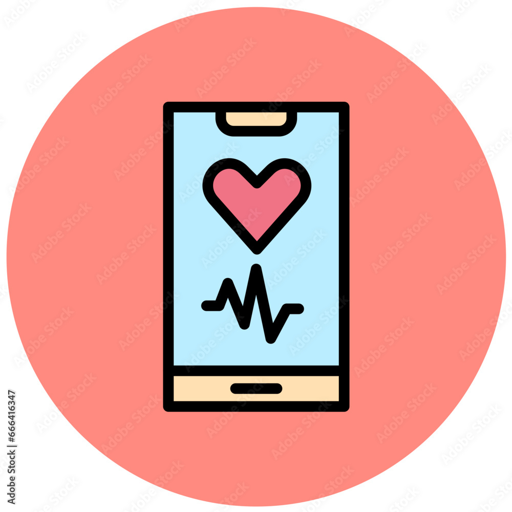 Heart Rate Vector Icon Design Illustration Heart Rate Vector Icon Design Illustration