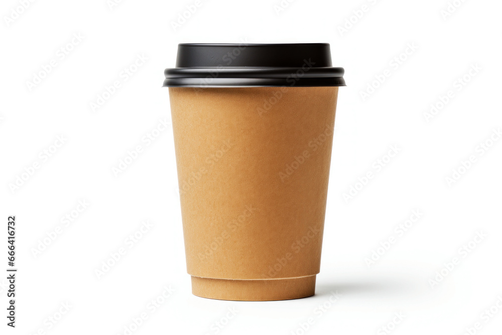Photo of a cup of coffee on a clean white background Photo of a cup of coffee on a clean white background
