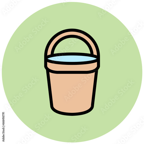 Bucket Vector Icon Design Illustration