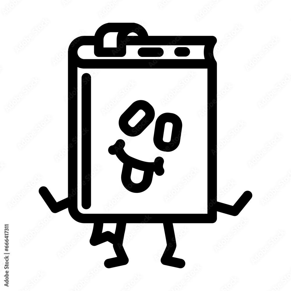 smart book character line icon vector. smart book character sign. isolated contour symbol black illustration smart book character line icon vector. smart book character sign. isolated contour symbol black illustration