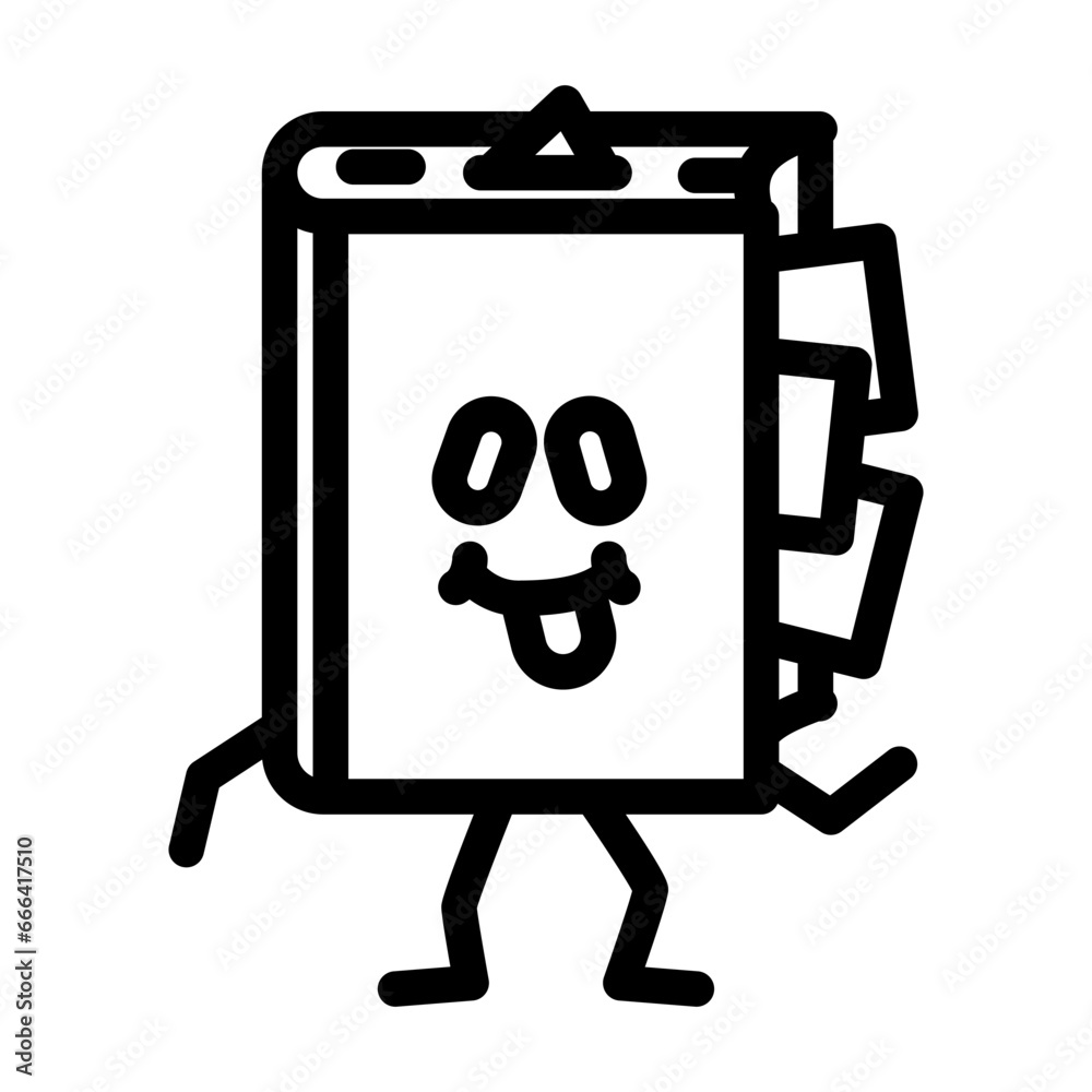knowledge book character line icon vector. knowledge book character sign. isolated contour symbol black illustration knowledge book character line icon vector. knowledge book character sign. isolated contour symbol black illustration