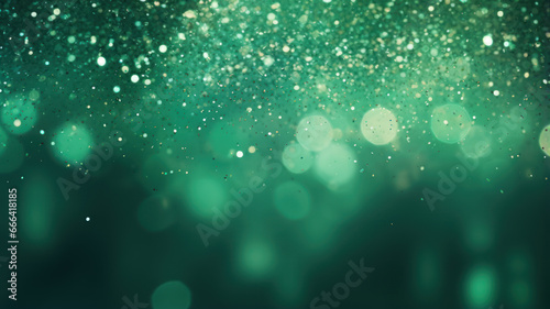 Green Sparkles Abstract Background