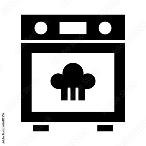 Steamer Oven Glyph Icon Design