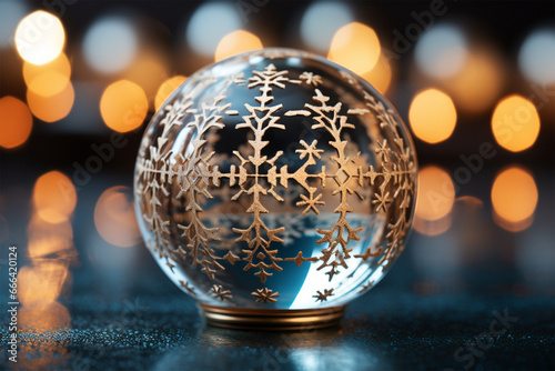 beautiful snow globe. Christmas