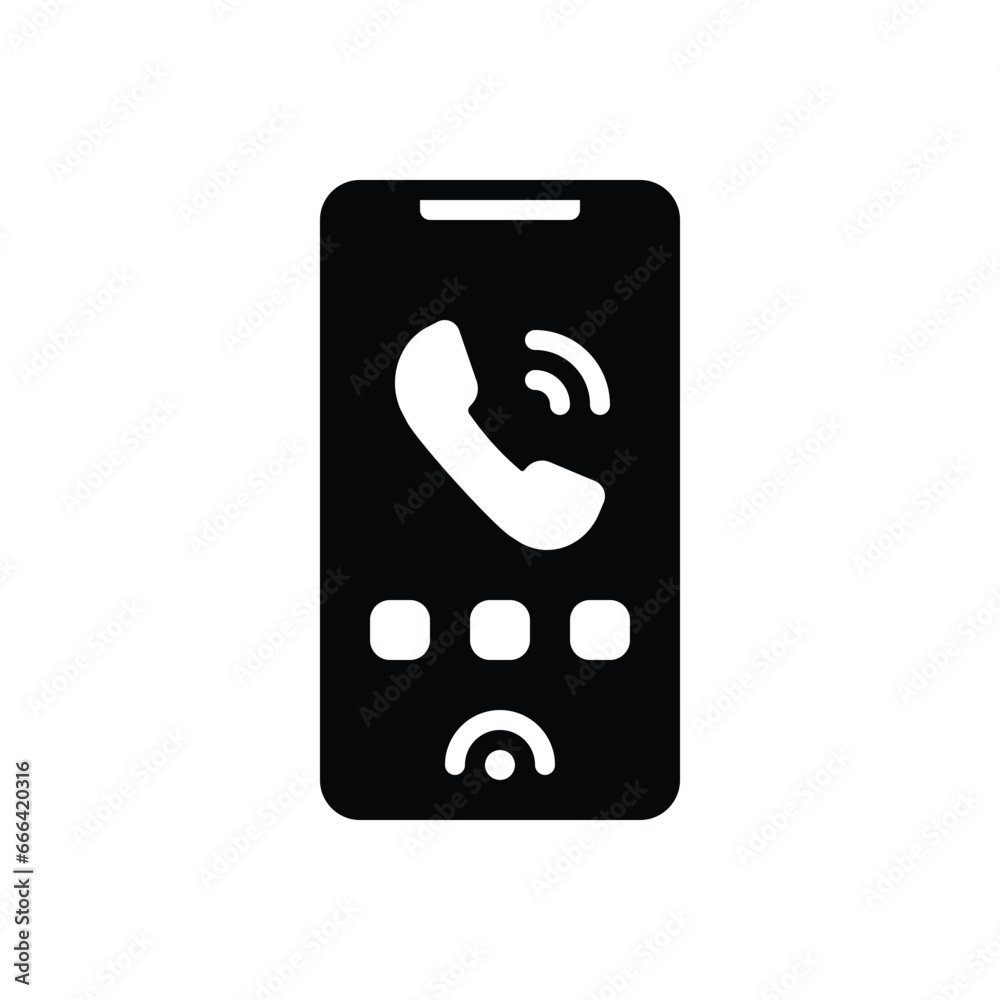 Black solid icon for phone call Black solid icon for phone call
