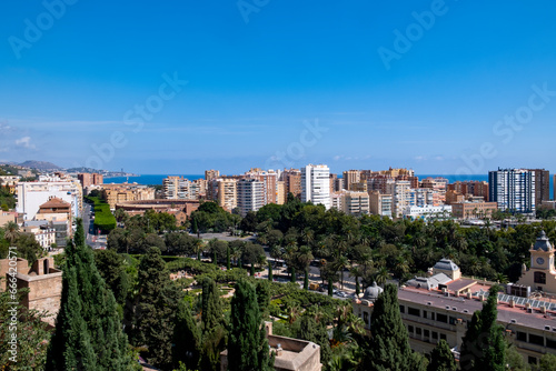 Blick über die Innenstadt von Malaga