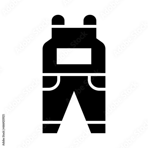 Jumpsuit Glyph Icon Design