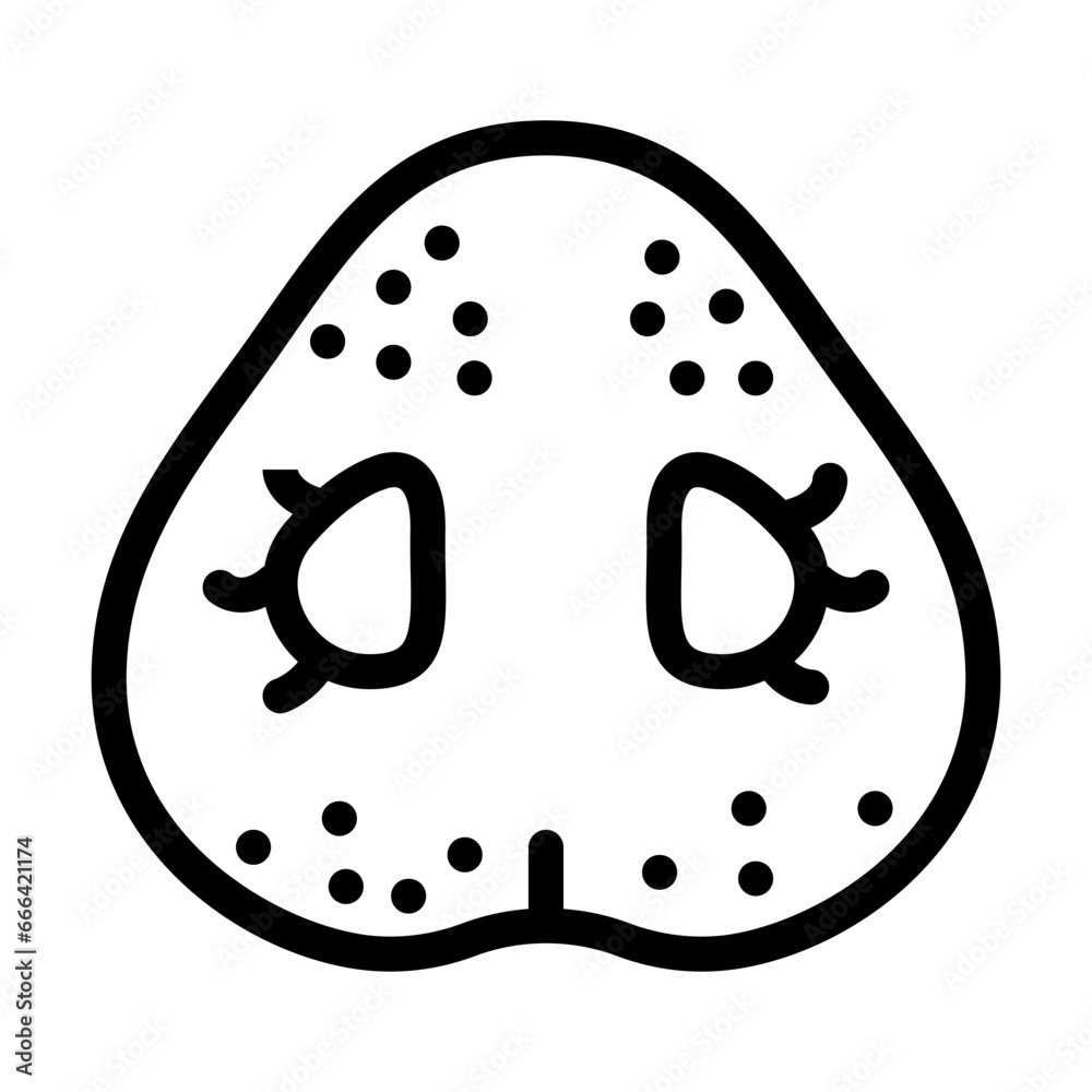 nose pig animal line icon vector. nose pig animal sign. isolated contour symbol black illustration nose pig animal line icon vector. nose pig animal sign. isolated contour symbol black illustration