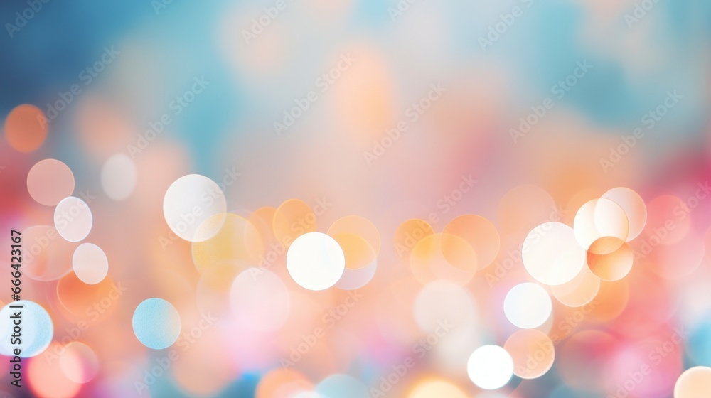 Obraz premium Sweet color blur bokeh with light and curtain abstract background.