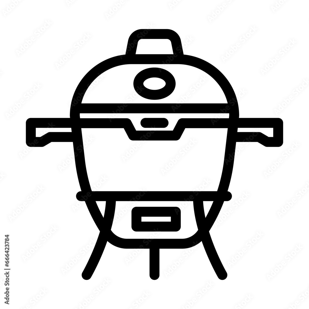 smoker meat line icon vector. smoker meat sign. isolated contour symbol black illustration smoker meat line icon vector. smoker meat sign. isolated contour symbol black illustration