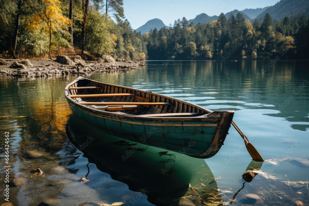 boat on the lake