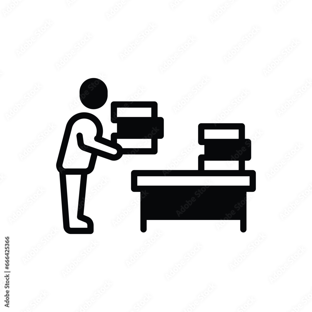 Black solid icon for keeping Black solid icon for keeping