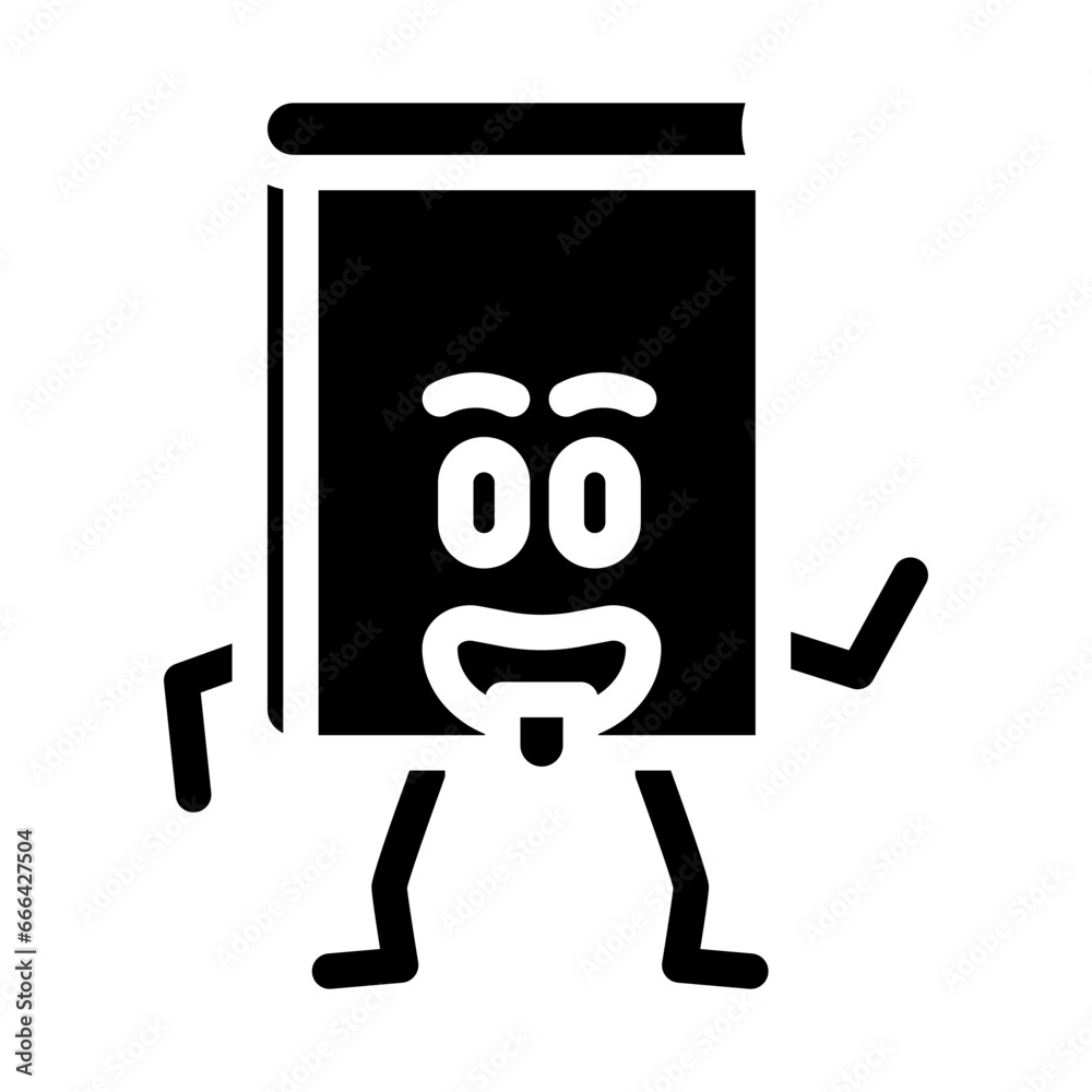 read book character glyph icon vector. read book character sign. isolated symbol illustration read book character glyph icon vector. read book character sign. isolated symbol illustration