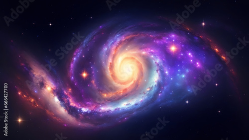 spiral galaxy in space for universe background