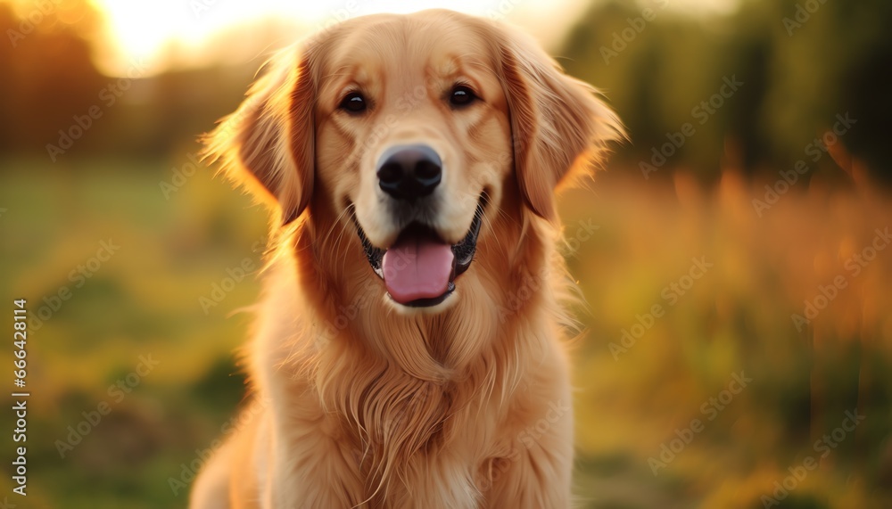 Fototapeta premium golden retriever puppy