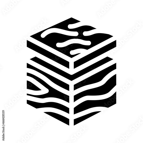 geological modeling glyph icon vector. geological modeling sign. isolated symbol illustration