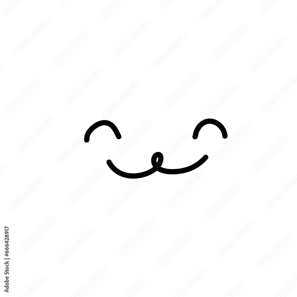 Hand drawn emotions. Face expressions happy or sad doodle Hand drawn emotions. Face expressions happy or sad doodle