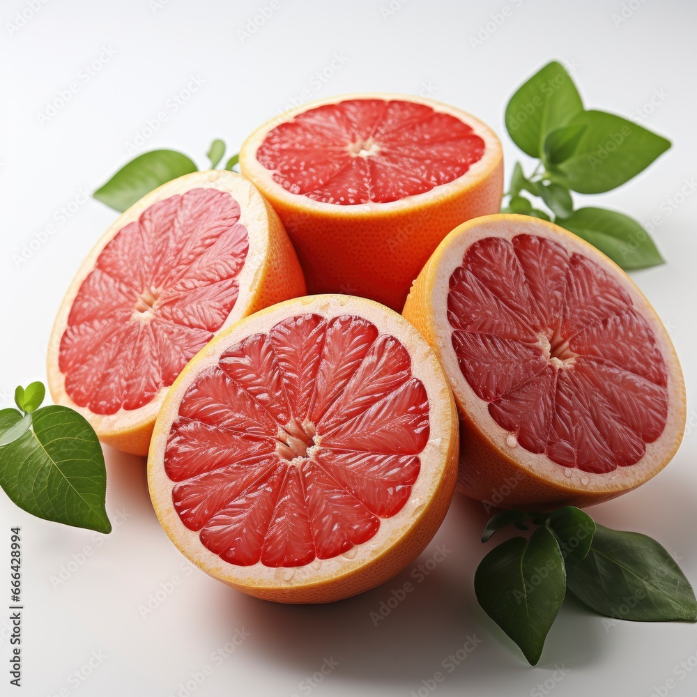 Fresh Grapefruit Isolated White Surface ,Hd, On White Background Fresh Grapefruit Isolated White Surface ,Hd, On White Background