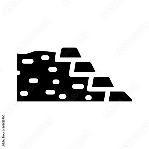 tailings management glyph icon vector. tailings management sign. isolated symbol illustration