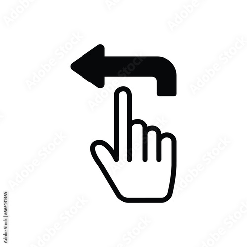Black solid icon for left