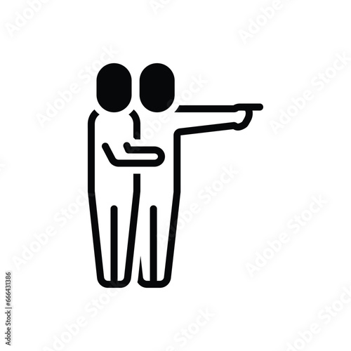 Black solid icon for indicate
