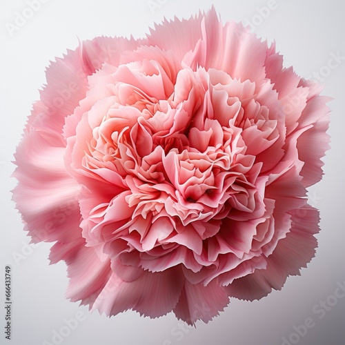 Pink Carnation  Hd  On White Background
