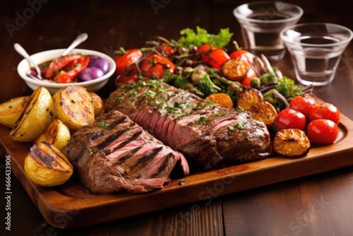 mouthwatering mixed grill featuring argentinian steaks