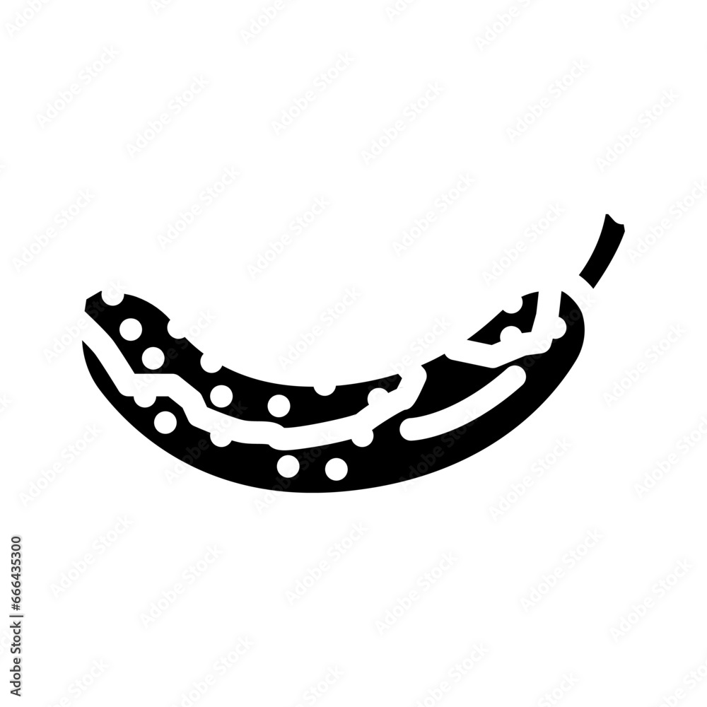 banana rotten food glyph icon vector. banana rotten food sign. isolated symbol illustration banana rotten food glyph icon vector. banana rotten food sign. isolated symbol illustration
