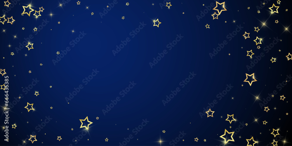Gold sparkling star confetti. Gold sparkling star confetti.